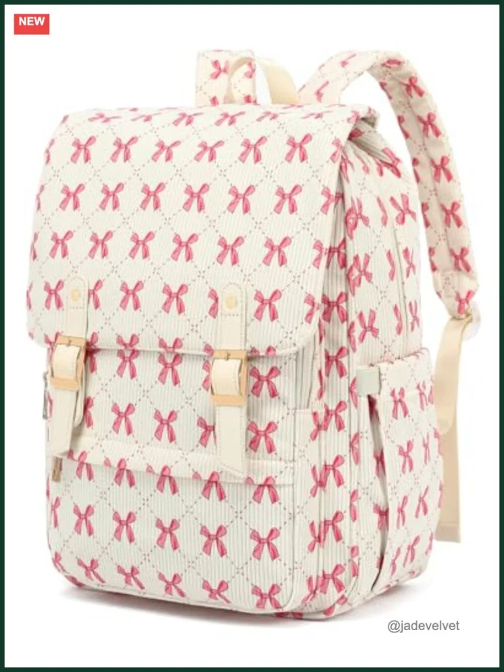 Corduroy Laptop Backpack, 15.6 Inch Computer Bag, College Bookbag Travel Daypack